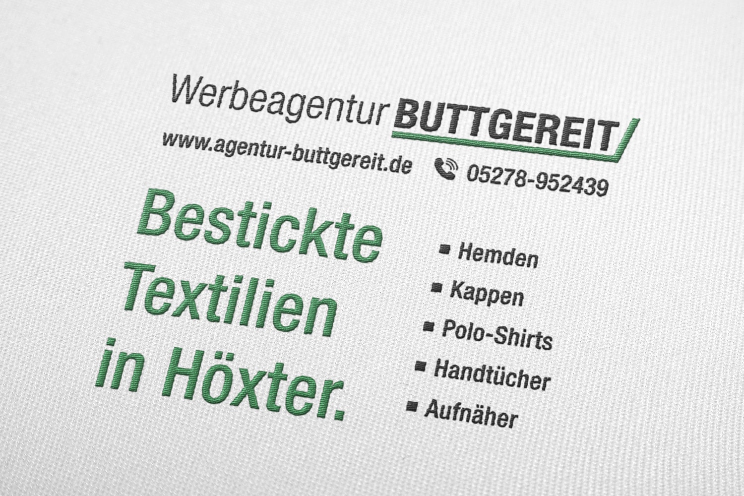 Bestickte Textilien in Höxter - Hemden, Kappen, Poloshirts, Handtücher, Aufnäher